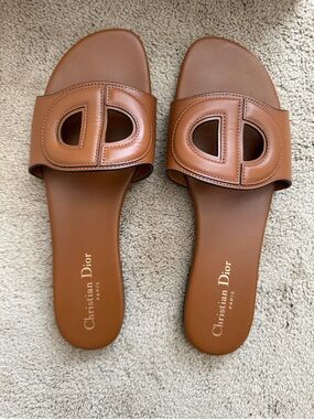 Dior D-club Leather Sandals Sz 40